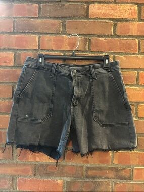 Sonoma Black Washed Raw-Hem Denim Shorts